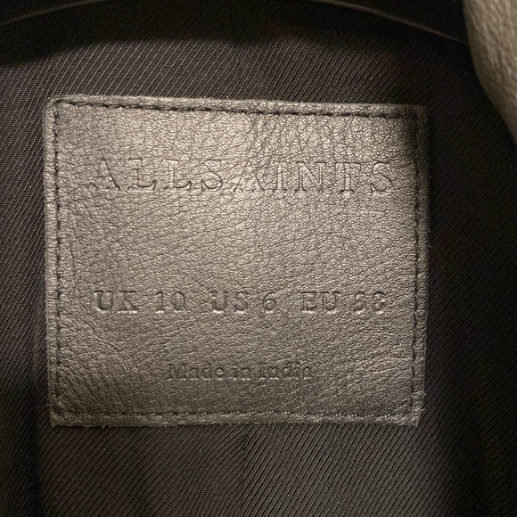 Preloved. All Saints Leather Jacket. Great condition. US 6/UK 10/EU 38 - Picture 4 of 6